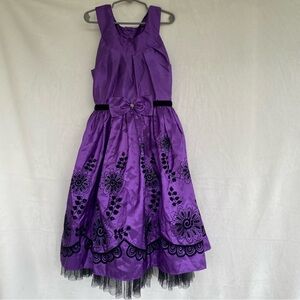 Jona Michelle Purple and Black Kids Dress